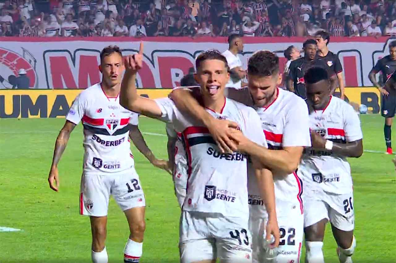 São Paulo x Bragantino - Campeonato Brasileiro - Reprodução de vídeo