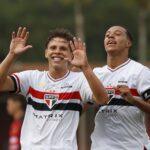 São Paulo goleia o Flamengo de Guarulhos e conquista primeira vitória no Paulistão sub-20