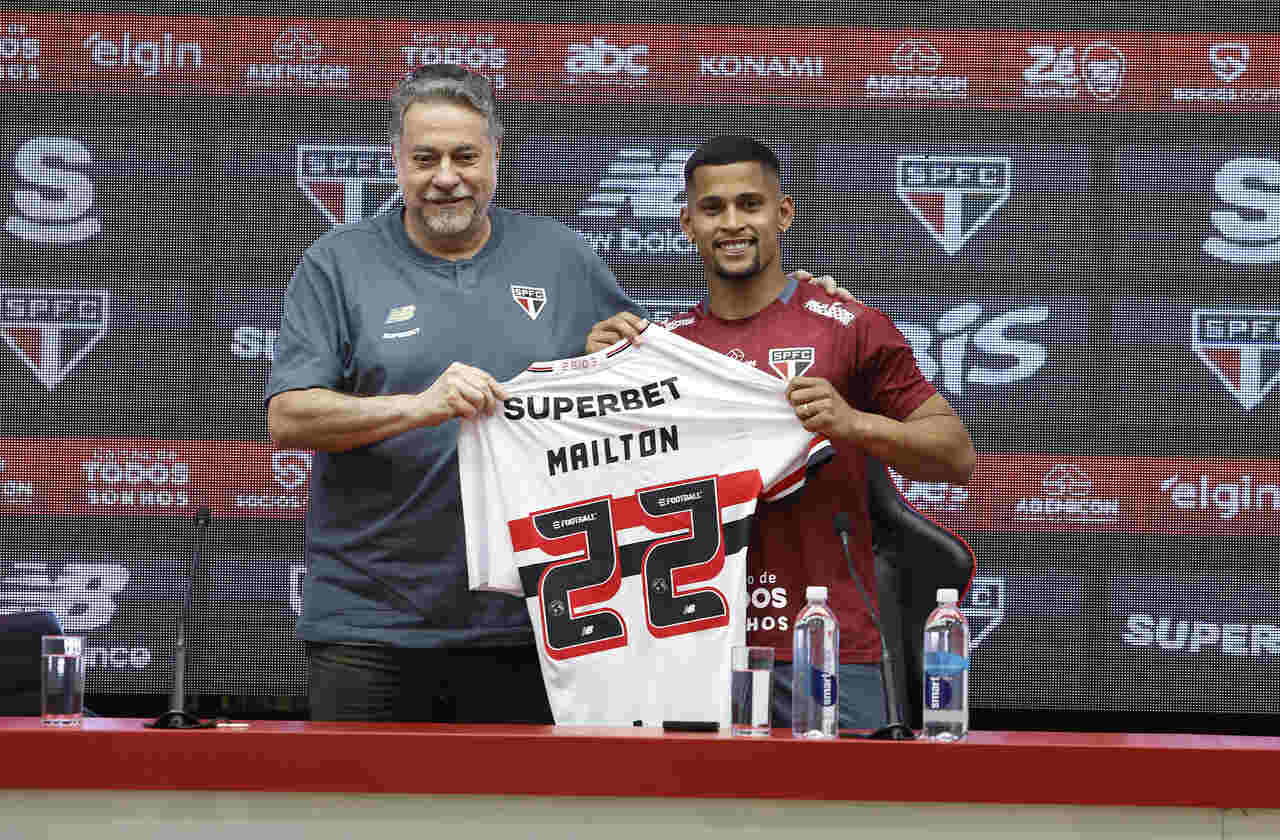 Mailton é apresentado no São Paulo e celebra chance de jogar Libertadores: ”Um sonho”