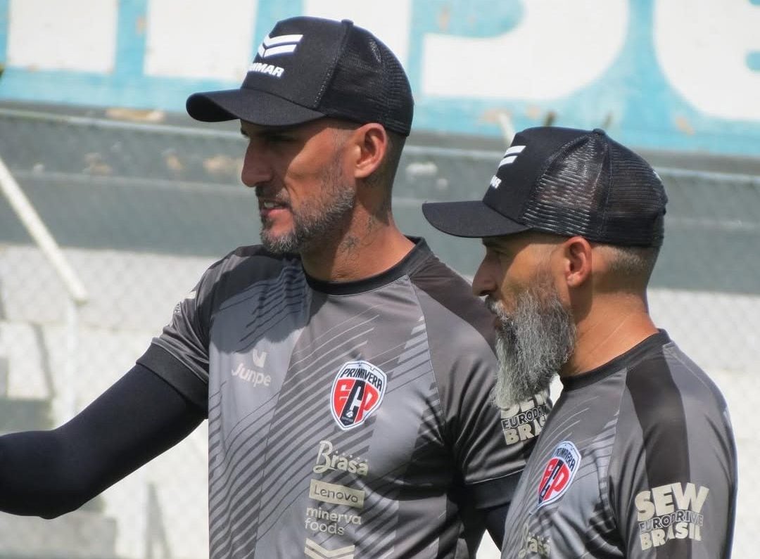 Comissão técnica do EC Primavera, estreante na elite do Campeonato Paulista Foto: Giovana Randi / Primavera SAF